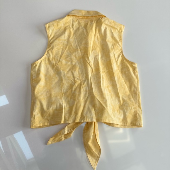 Vintage Tie Front sleeveless Crop Top Small - Picture 2 of 6